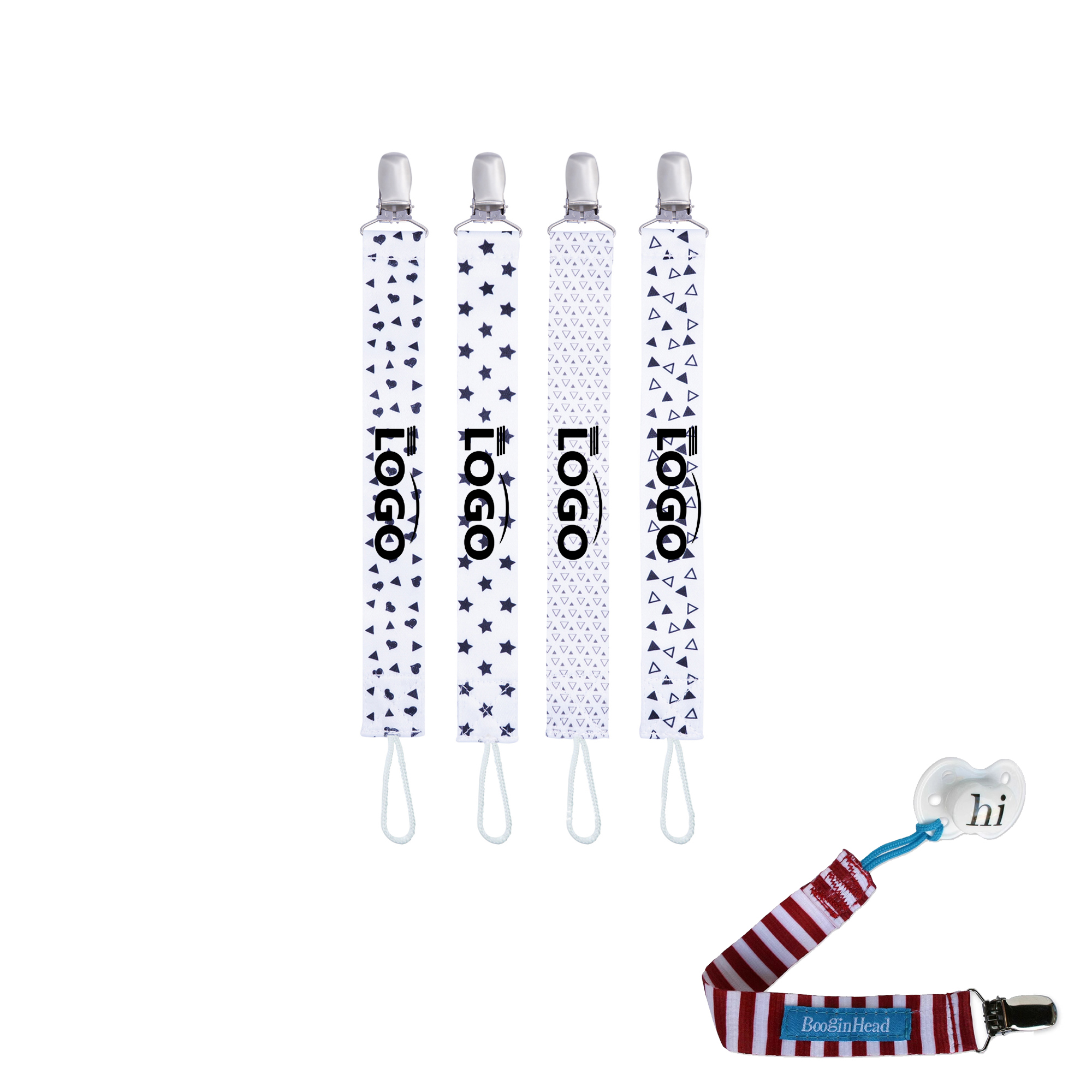 Sublimation Babies Pacifier Clip Strap For Girls Or Boys 1