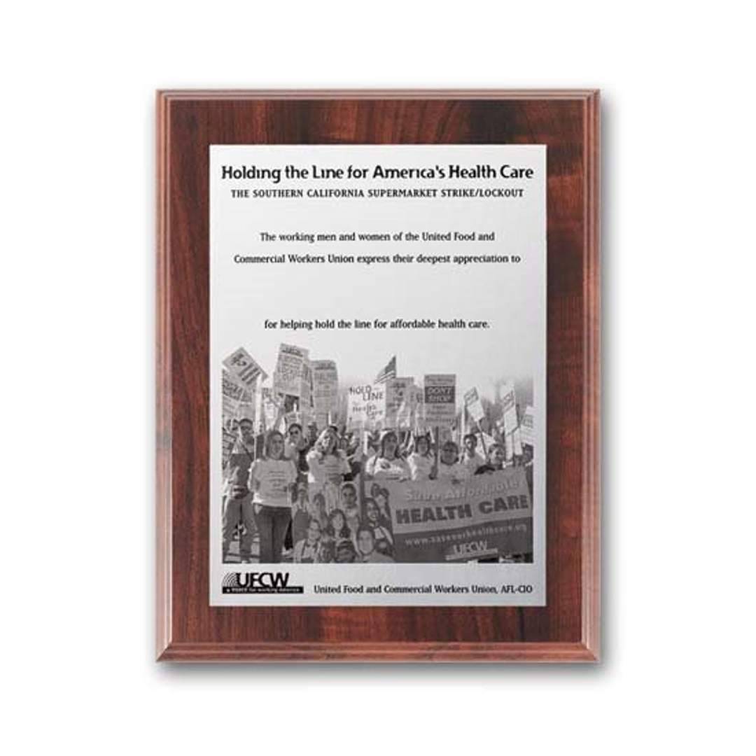 Metal Photo Plaq - Walnut Finish 6
