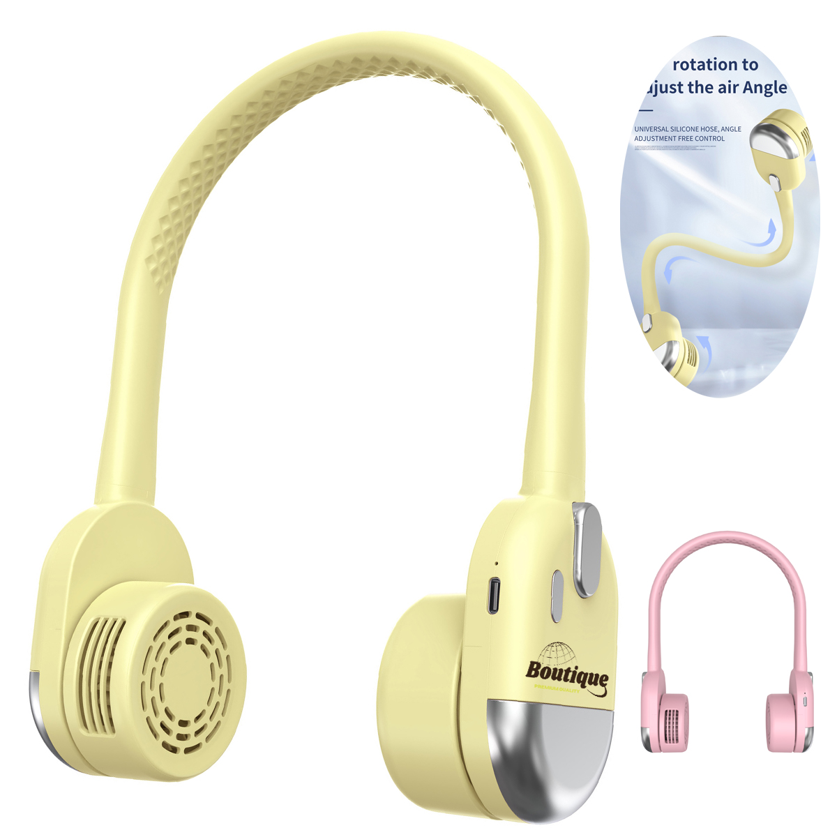 Rechargeable Neck Fan with Hands-Free Cooling 2