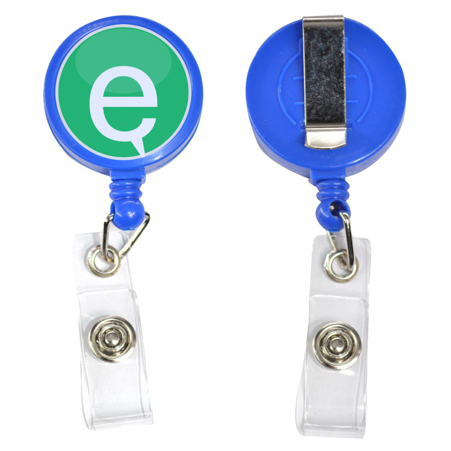 Large Circular Badge Reel w/ Belt Clip 3