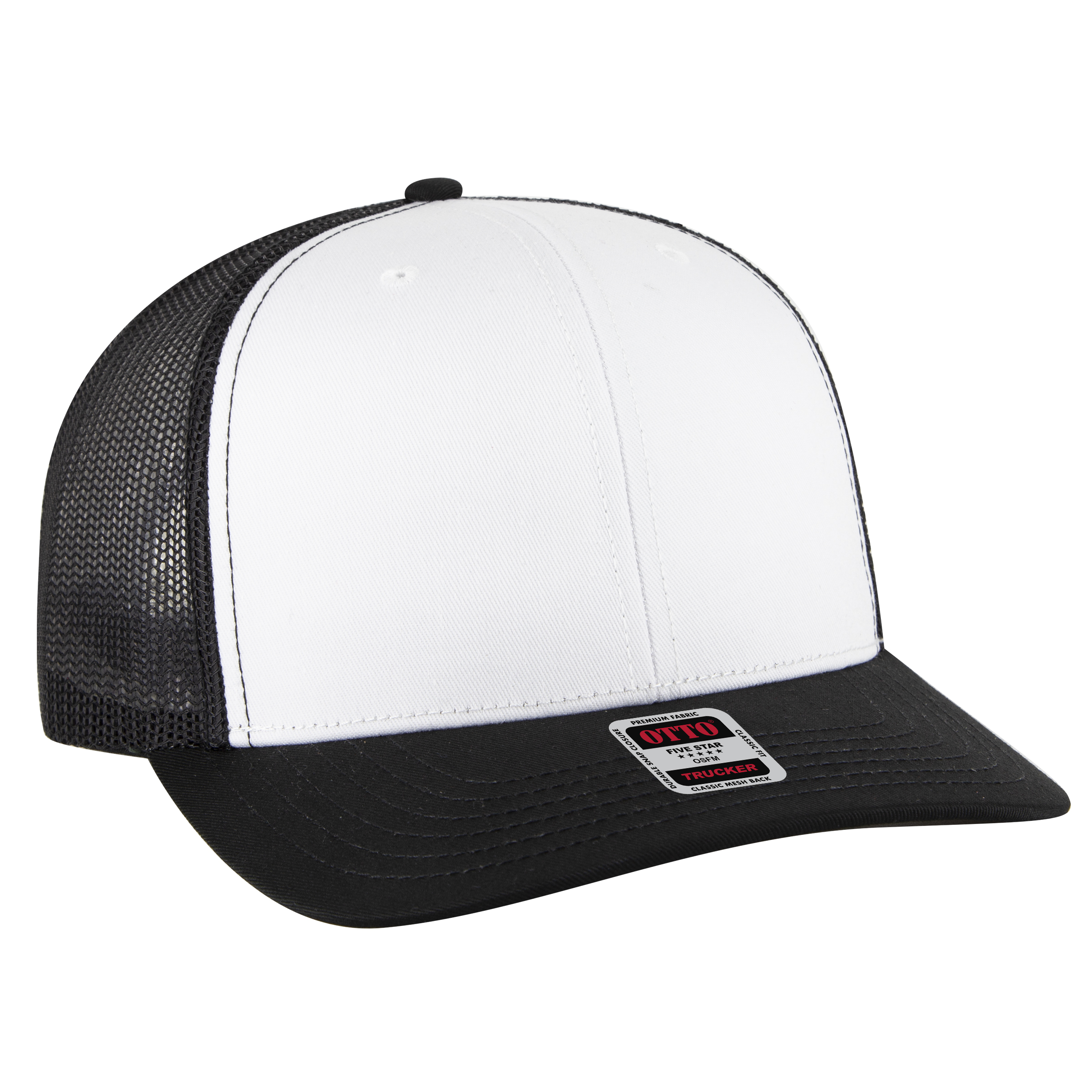OTTO CAP® 6 Panel Mid Profile Mesh Back Trucker Hat 136