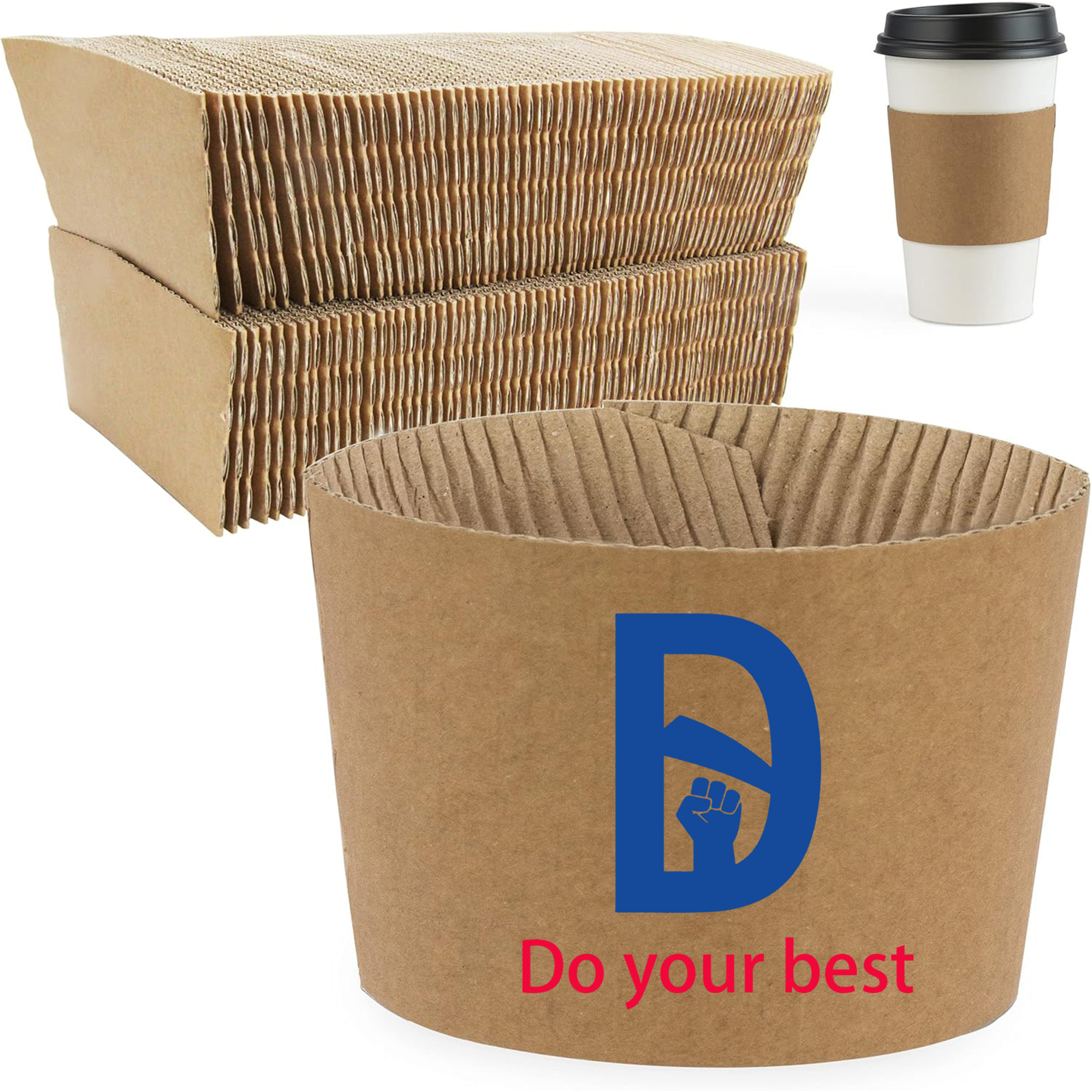 12oz Coffee Kraft Paper Sleeve 3