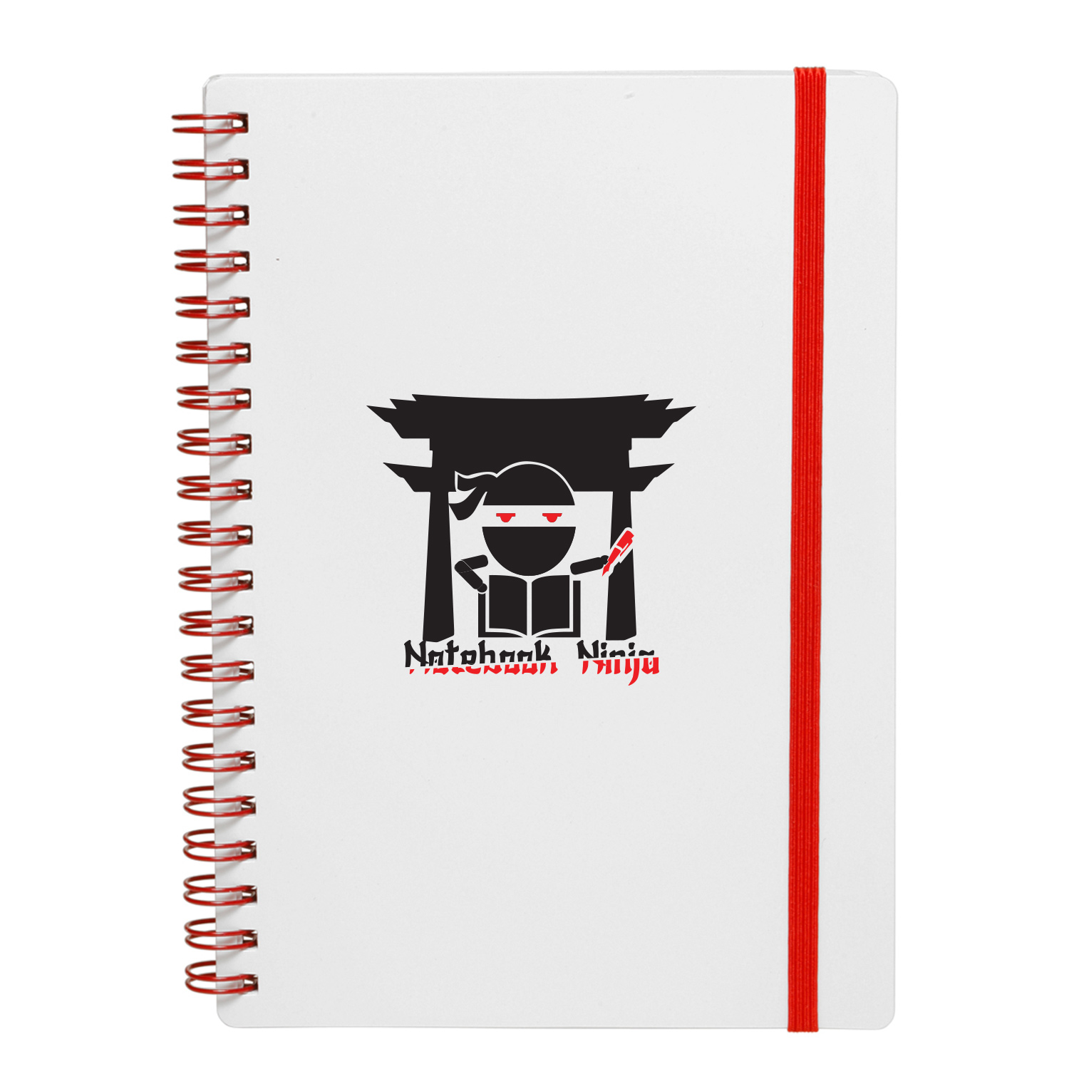 White Spiral Notebook (2 Color Imprint) 1