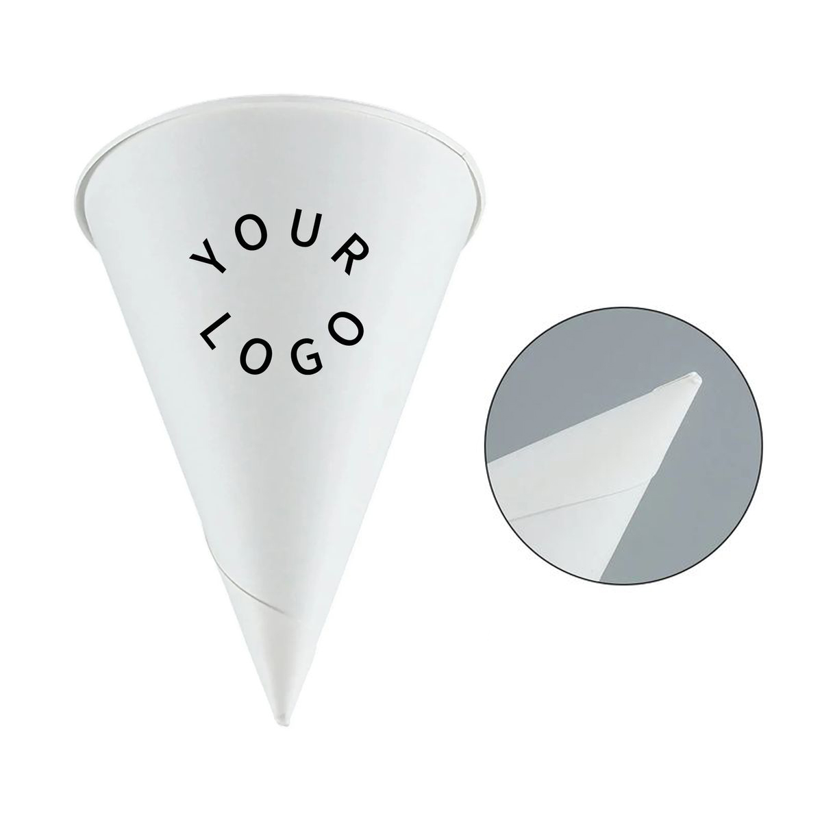 Colorful Paper Cone Cups for Shaved Ice 6oz 2