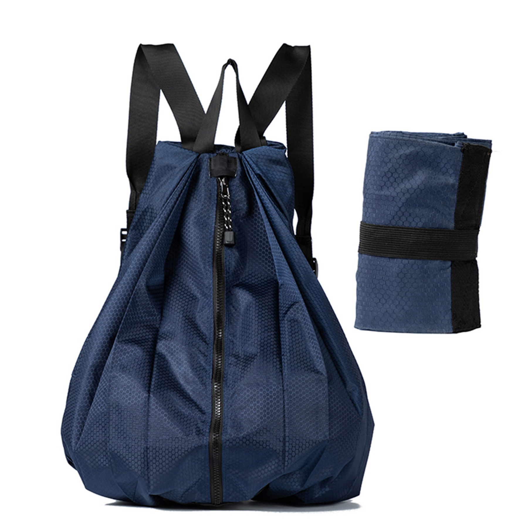 Nylon Outdoor Portable Waterproof Double Shoulder Drawstring Bag 7