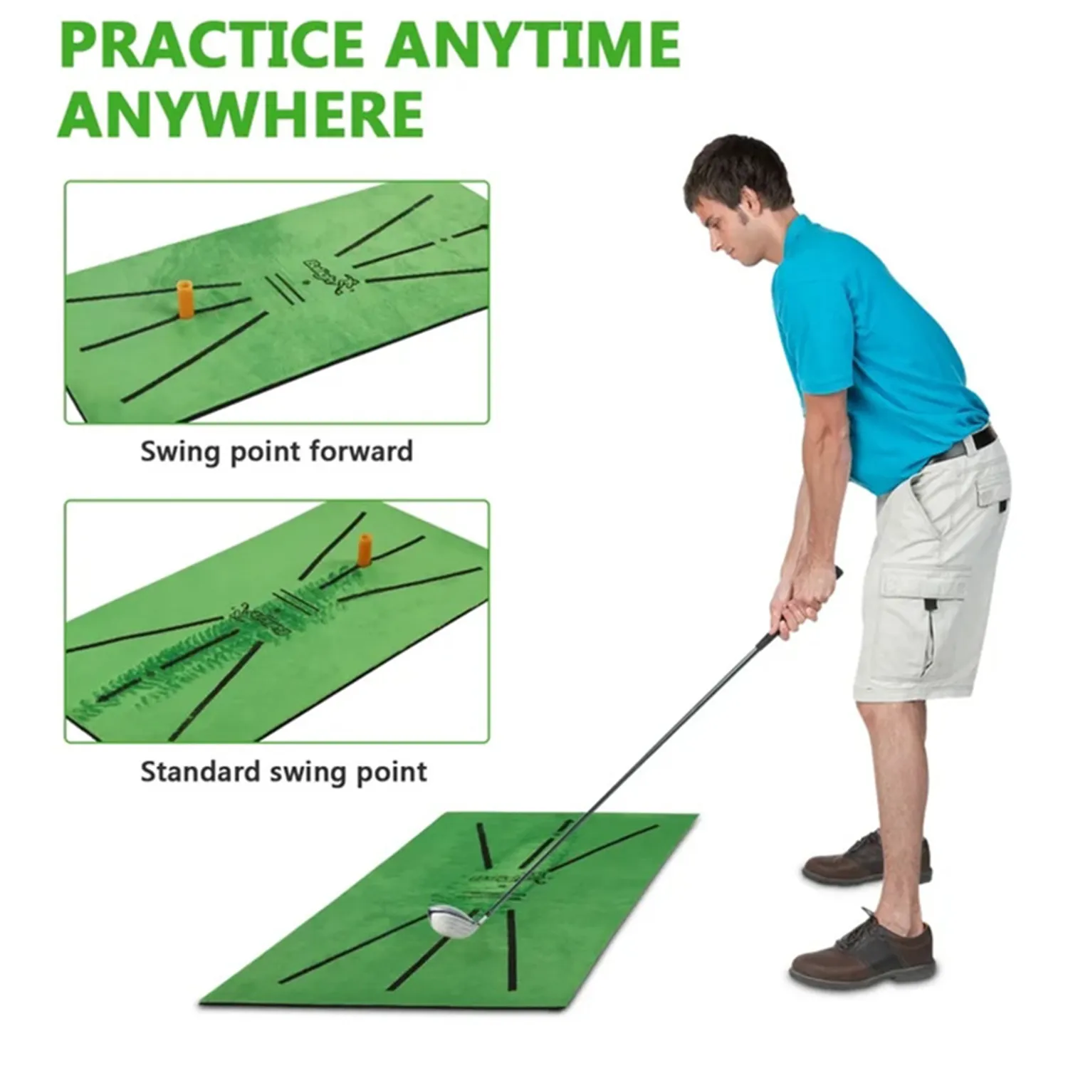 Indoor Golf Swing Testing Training Mat 1