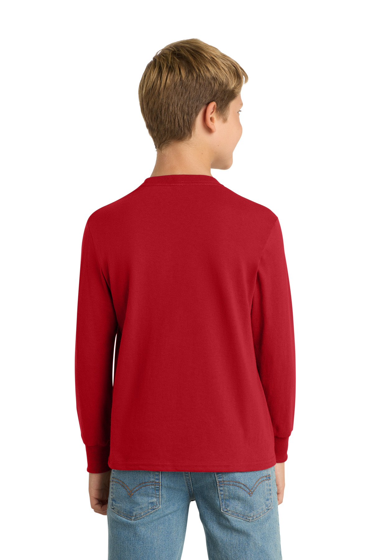 Port & Co Youth Long Sleeve Core Cotton Tee. PC54YLS 129