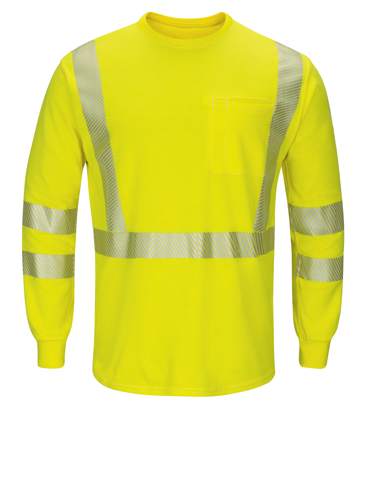 Bulwark - Henley Shirt - Men's Lightweight FR Hi-Visibility Long Sleeve T-Shirt