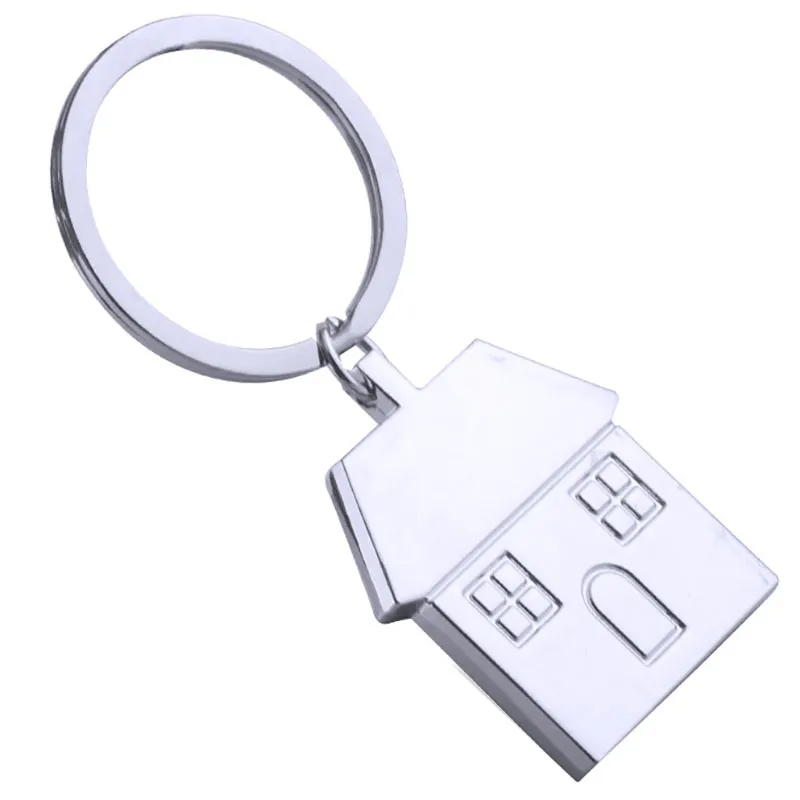 Metal House Shape Keychain 2
