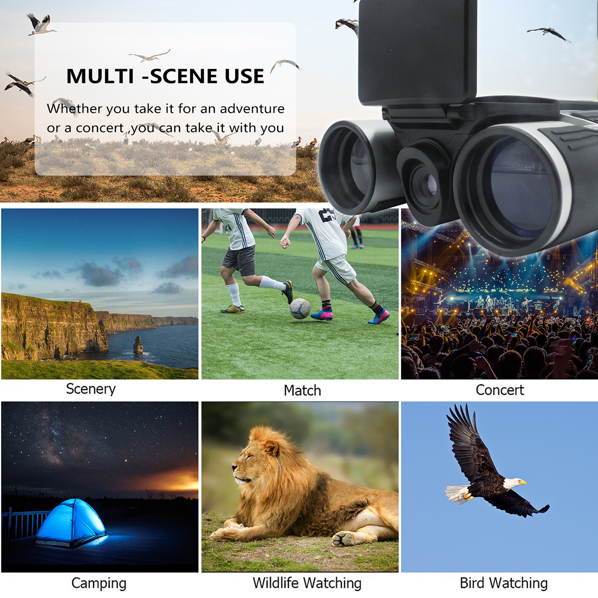 Digital Camera Binoculars with HD Video Recording, 2" LCD Screen 7