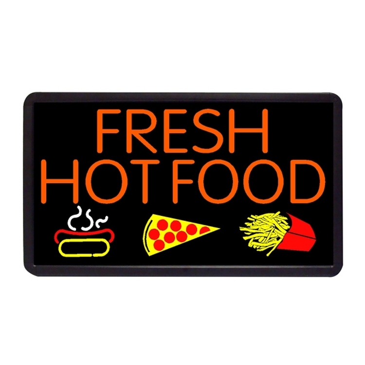 Fresh Hot Food 13" x 24" Simulated Neon Sign