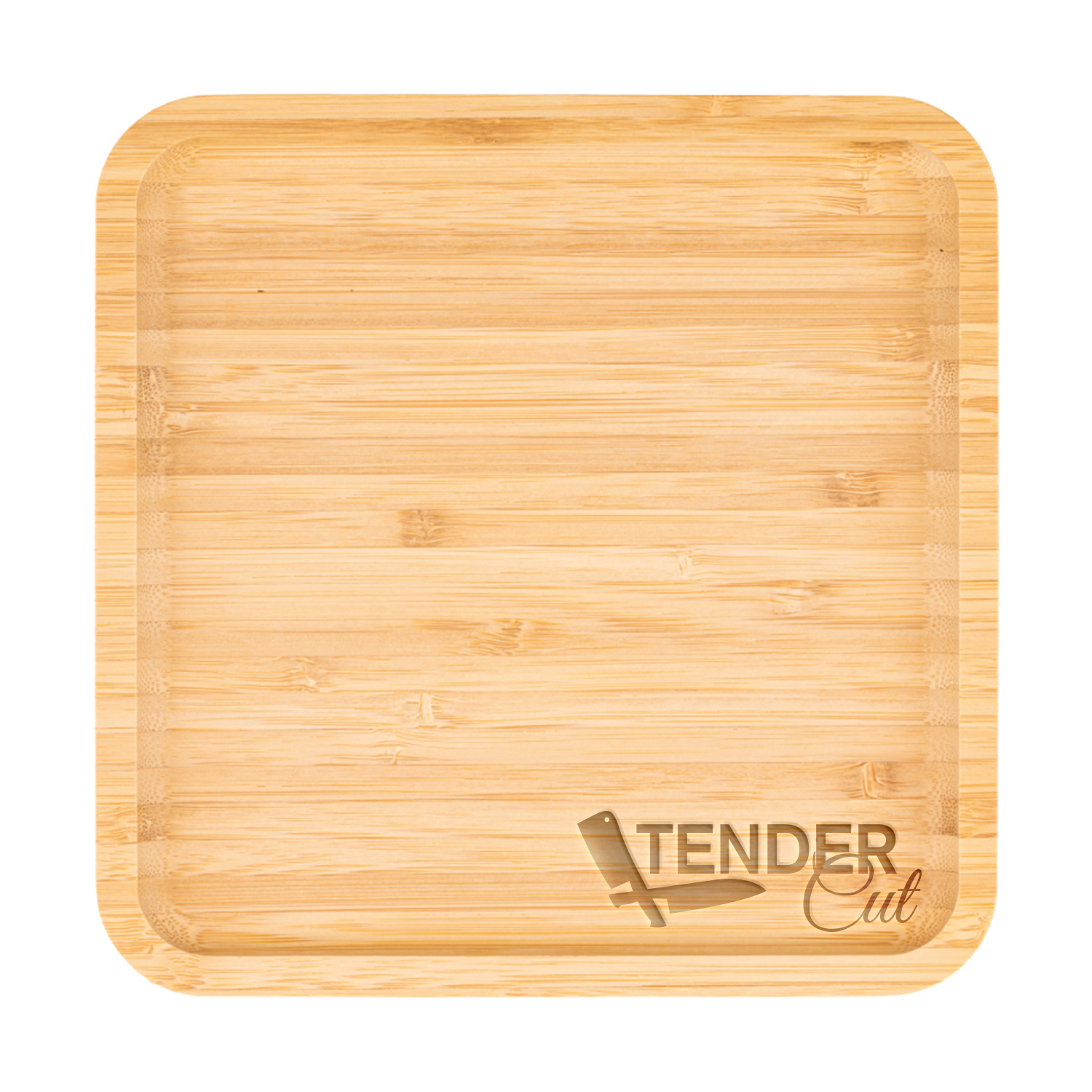 Square Bamboo Serving Tray (Engraved Imprint) 2
