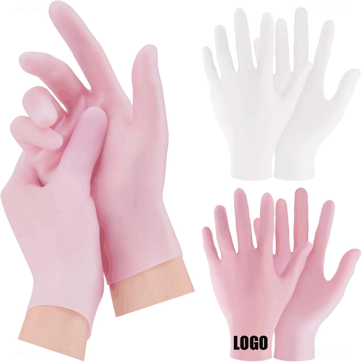 Silicone Moisturizing Gloves /Silicone Gloves for Dry Hands/Gel Spa Hydrating Gloves 2