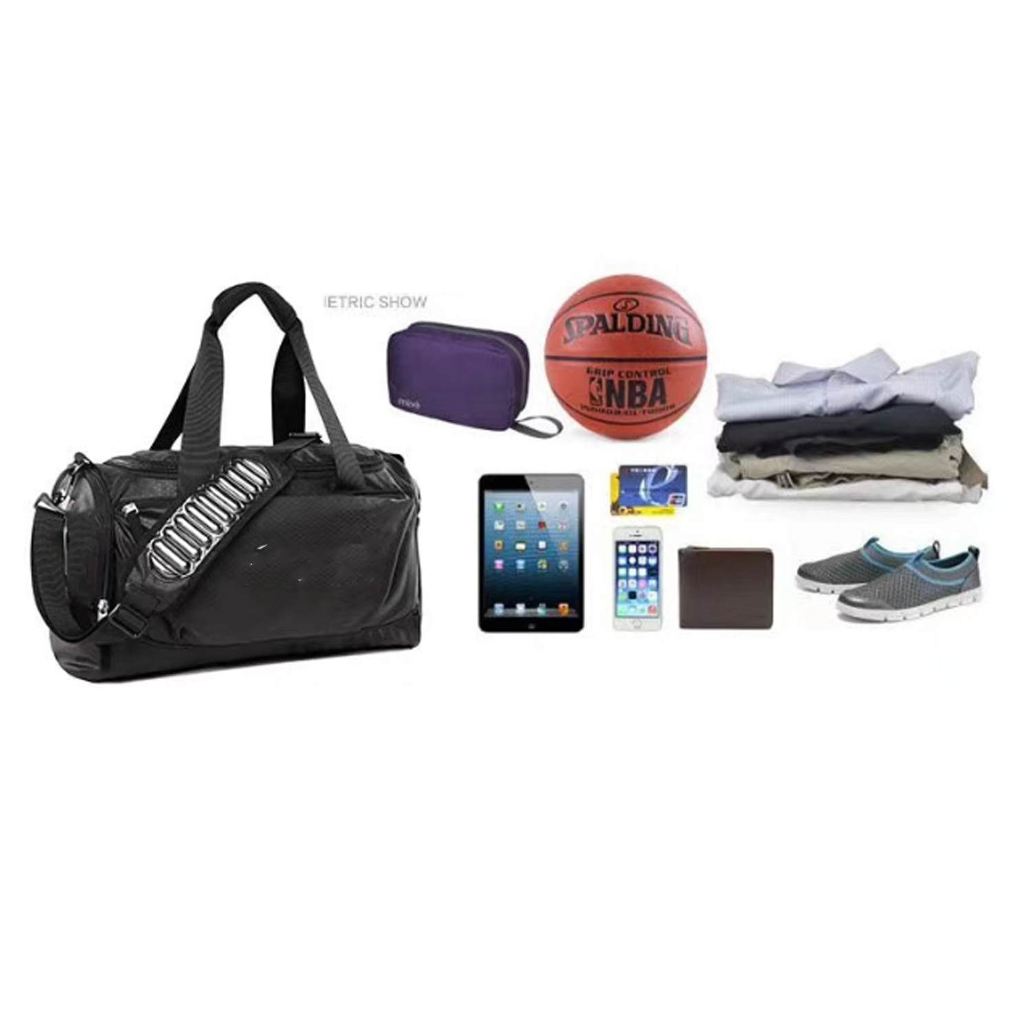 Sports Gym w/ Shoes Compartment Travel Duffel Bag 3