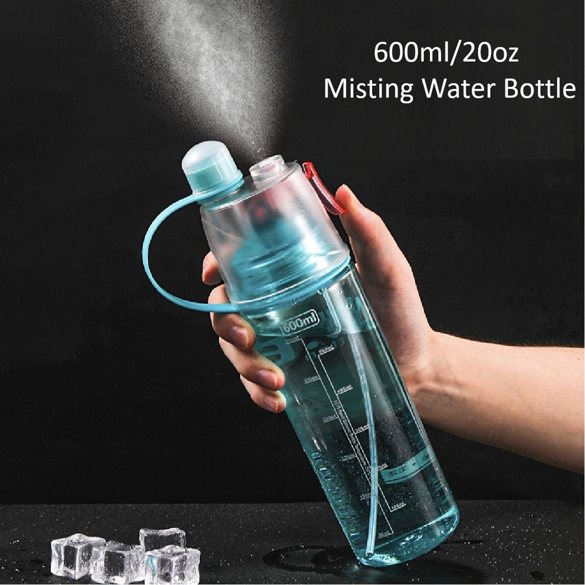 Misting Water Bottle 600Ml 20Oz 1