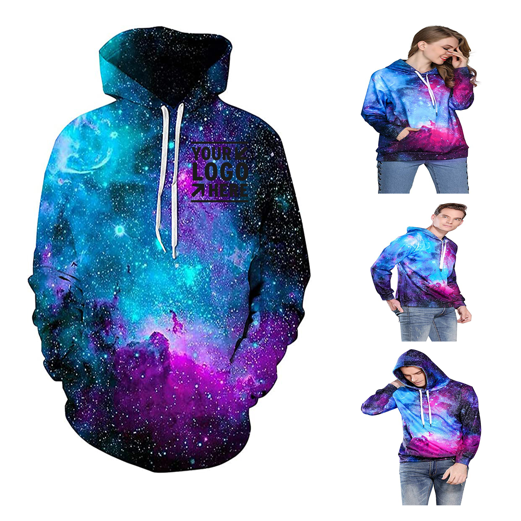 Starry Sky Digital Hoodies