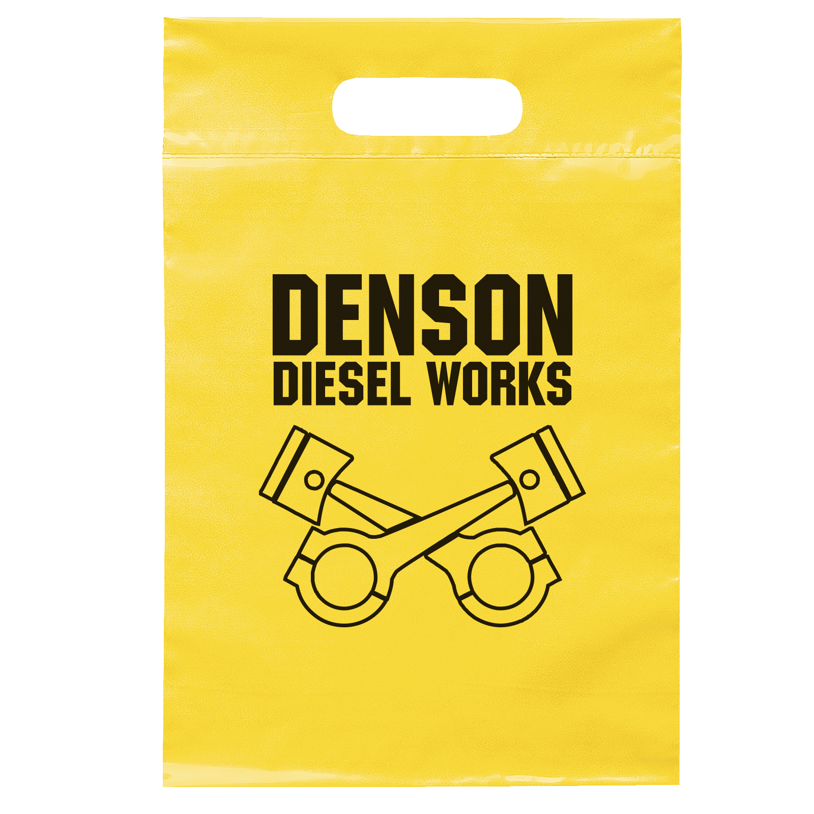 Die Cut Handle Bag - 9 1/2W x 14H - Flexo Ink Print 8