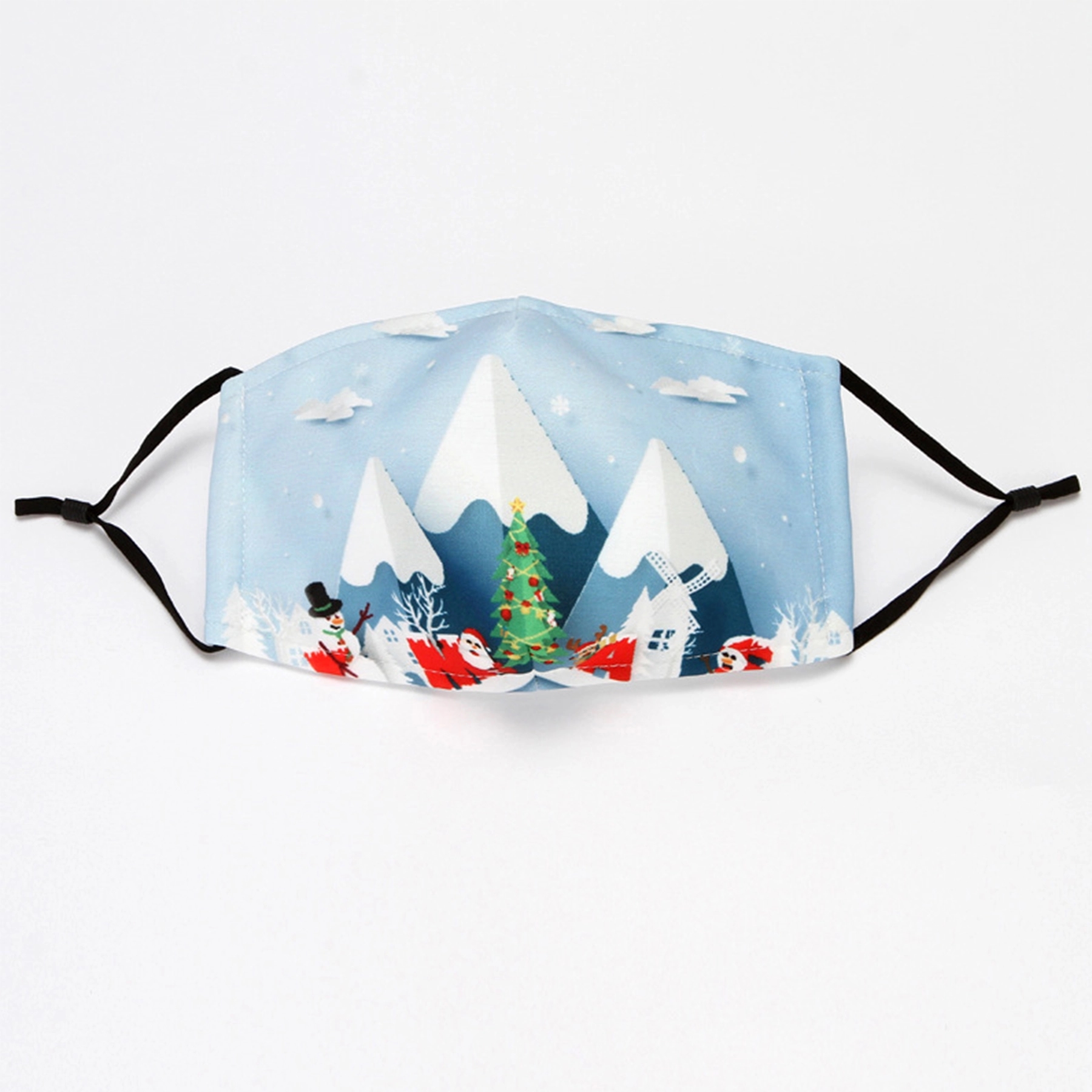 Christmas 3-Ply Reusable Cloth Face Masks Cotton Washable" 2