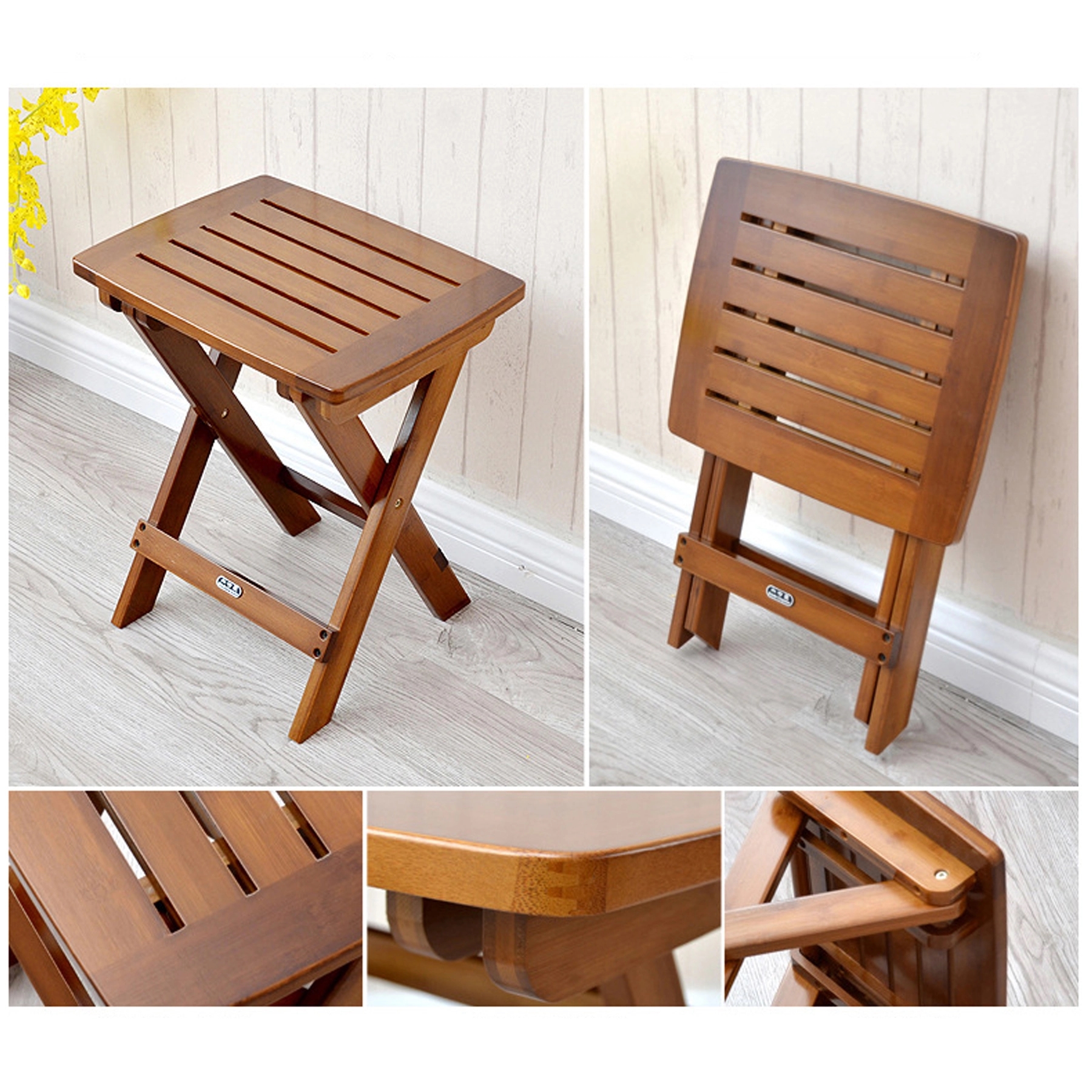 Solid Wood Folding Stool 3