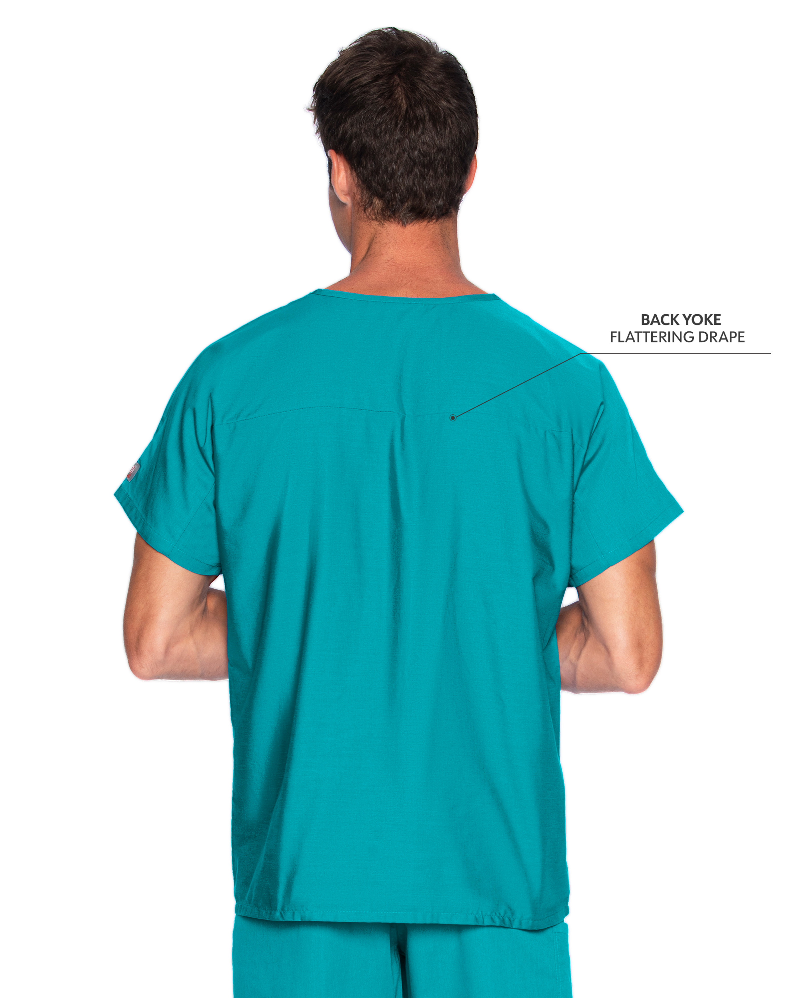 Landau - ScrubZone - Unisex One-Pocket Dolman Sleeve Tuckable V-Neck Top 40