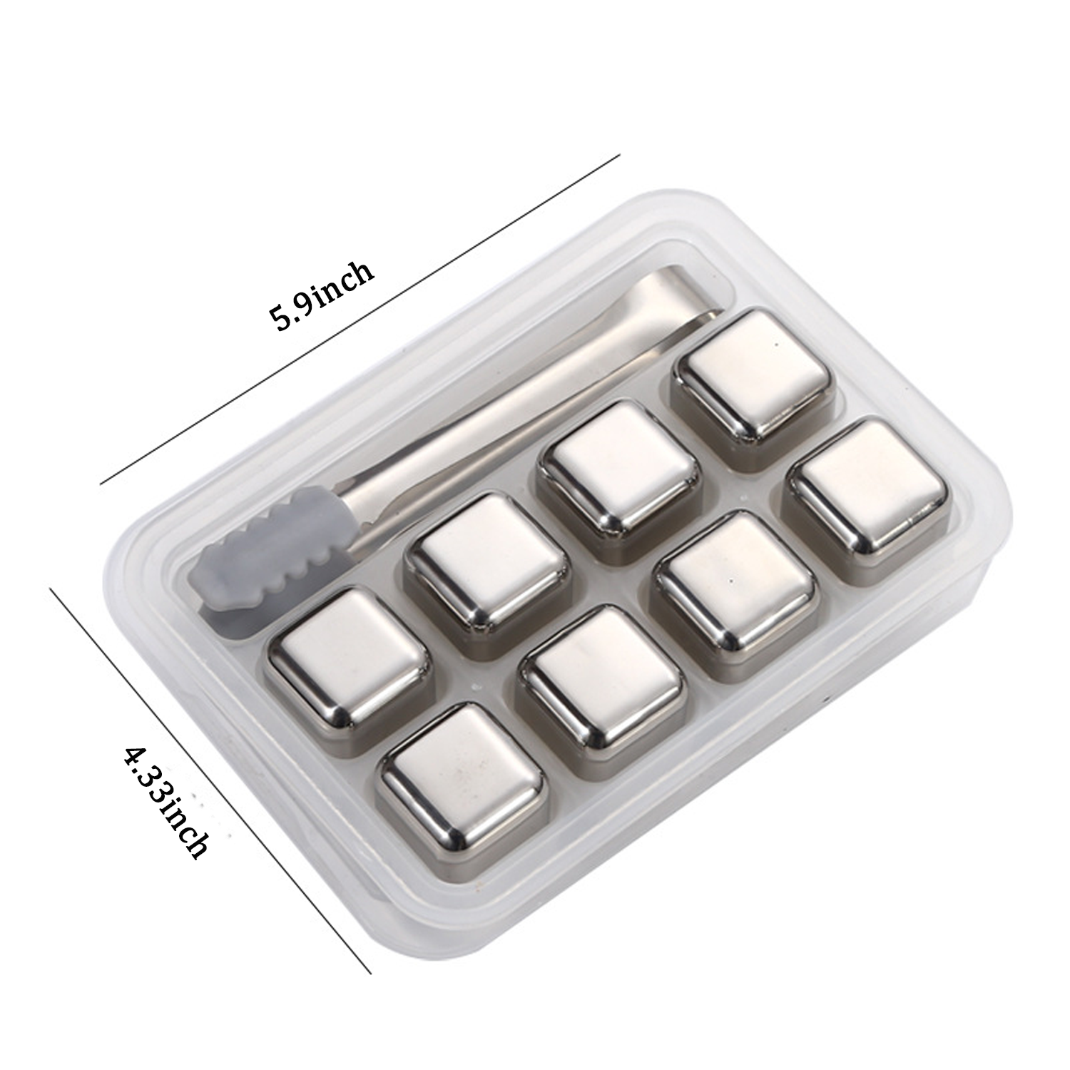 Stainless Steel Metal Ice Cubes Stones 3