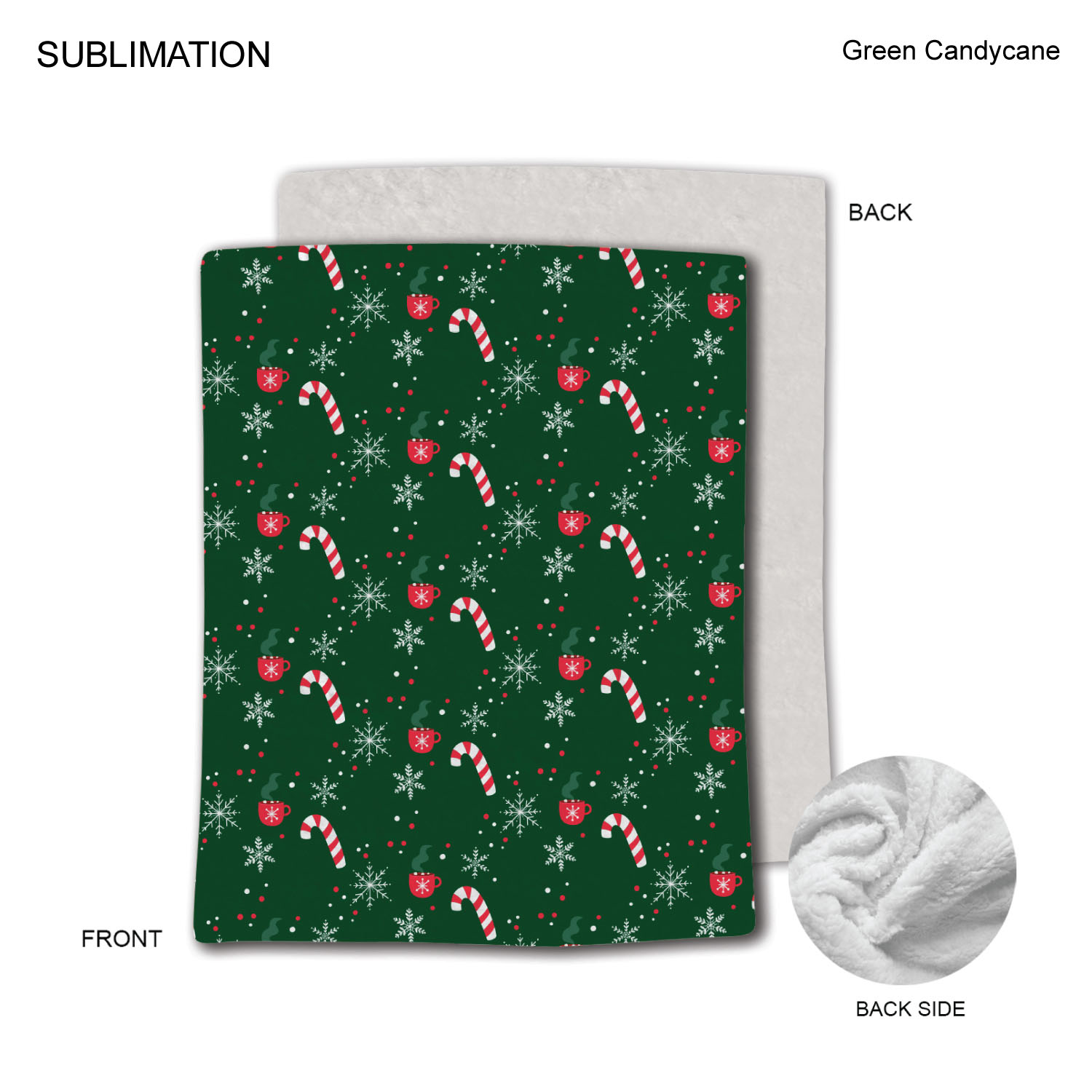 Stock Design Festive, Holiday Plush and Cozy Mink flannel Fleece blanket, 60"x80", Sublimated 7