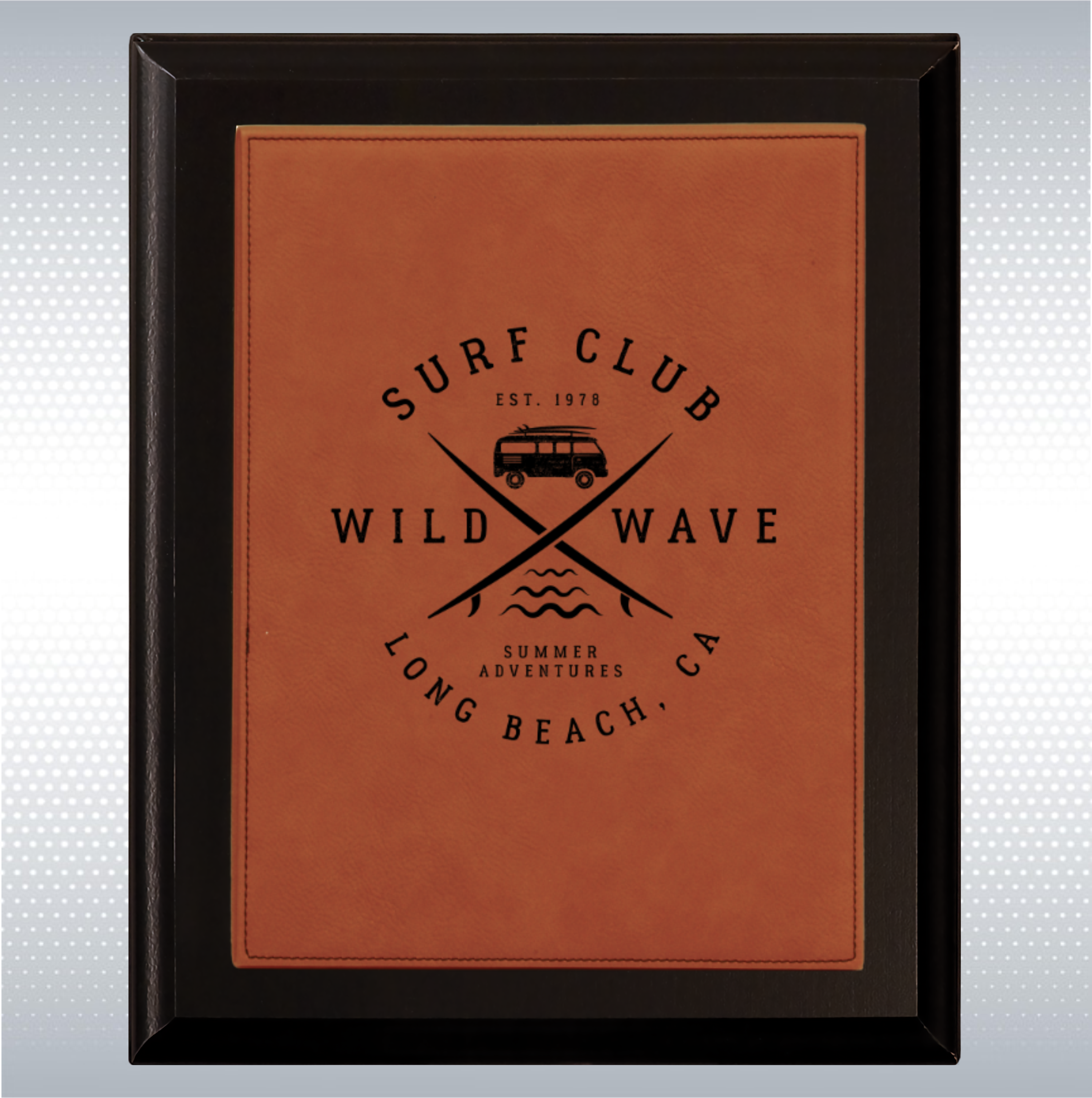 Black Plaque W/ Leather Plate 2