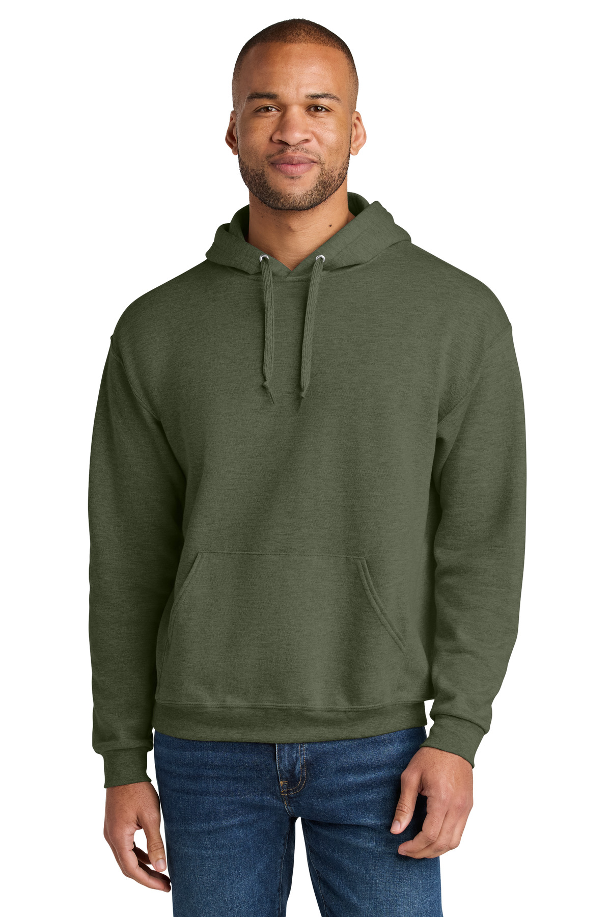 Jerzees Ultimate Unisex CVC Ring Spun Hooded Sweatshirt IC49M 101