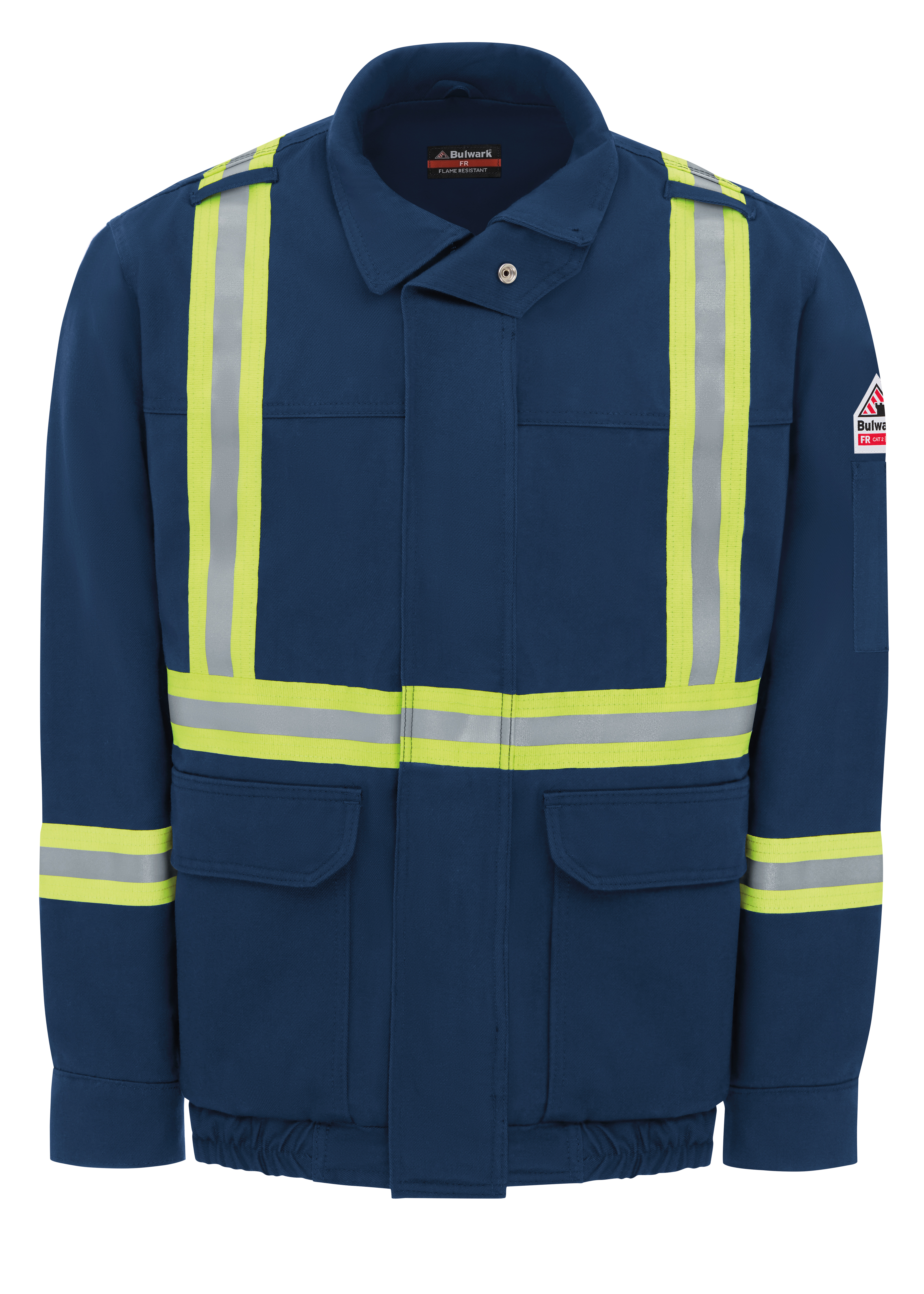 Bulwark® Men's Lined Bomber Jacket with Reflective Trim 3