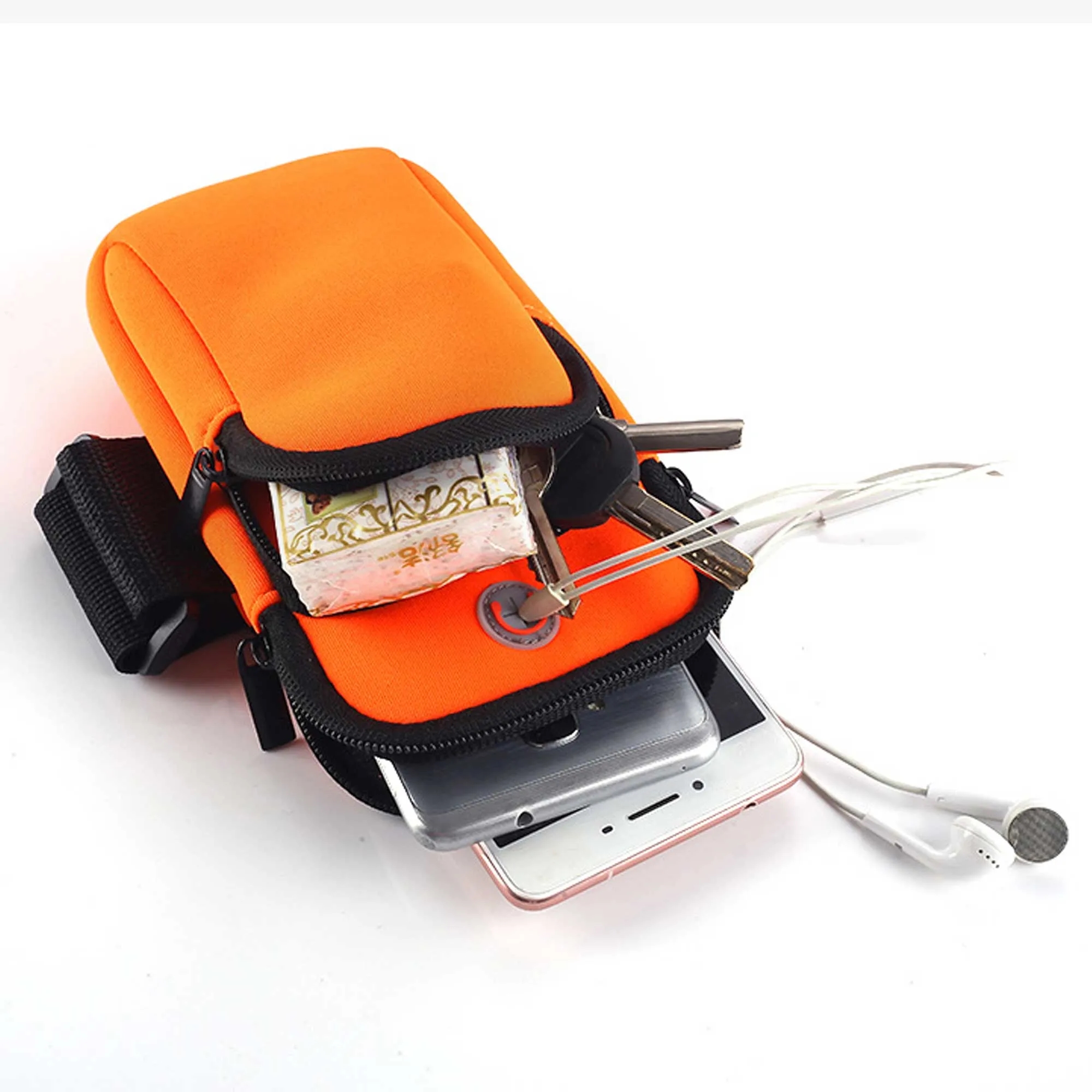 MOQ50 Sport Cell Phone Arm Bag With Earphone Hole 3