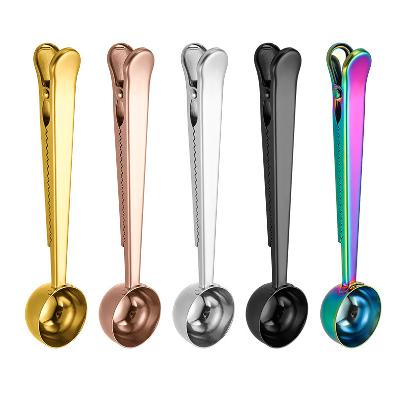 Stainless Steel Bag Clip With Spoon 3