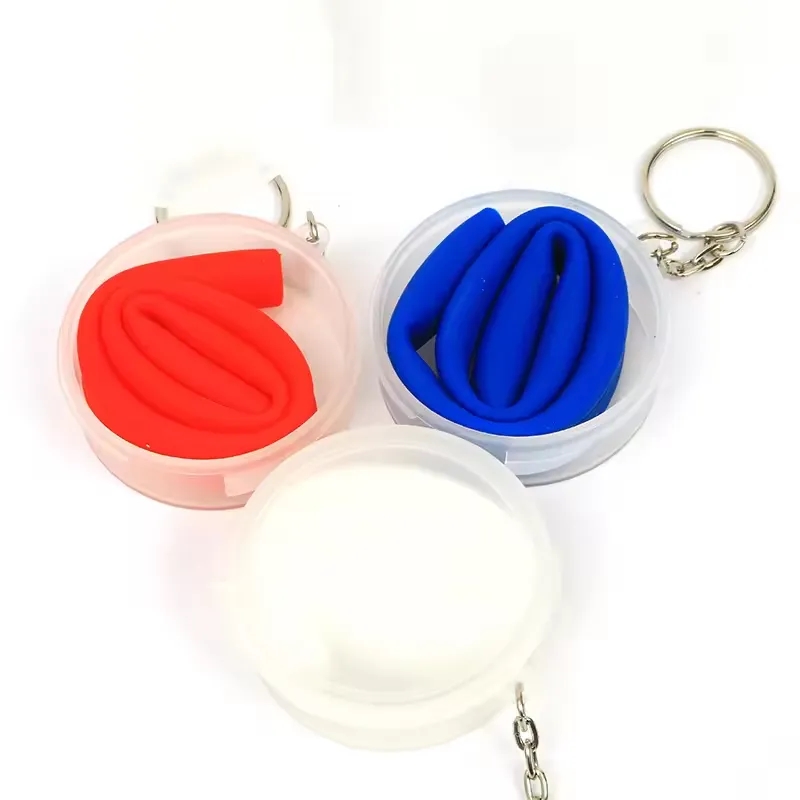 Collapsible Silicone Straw Keychain With Carrying Case 4