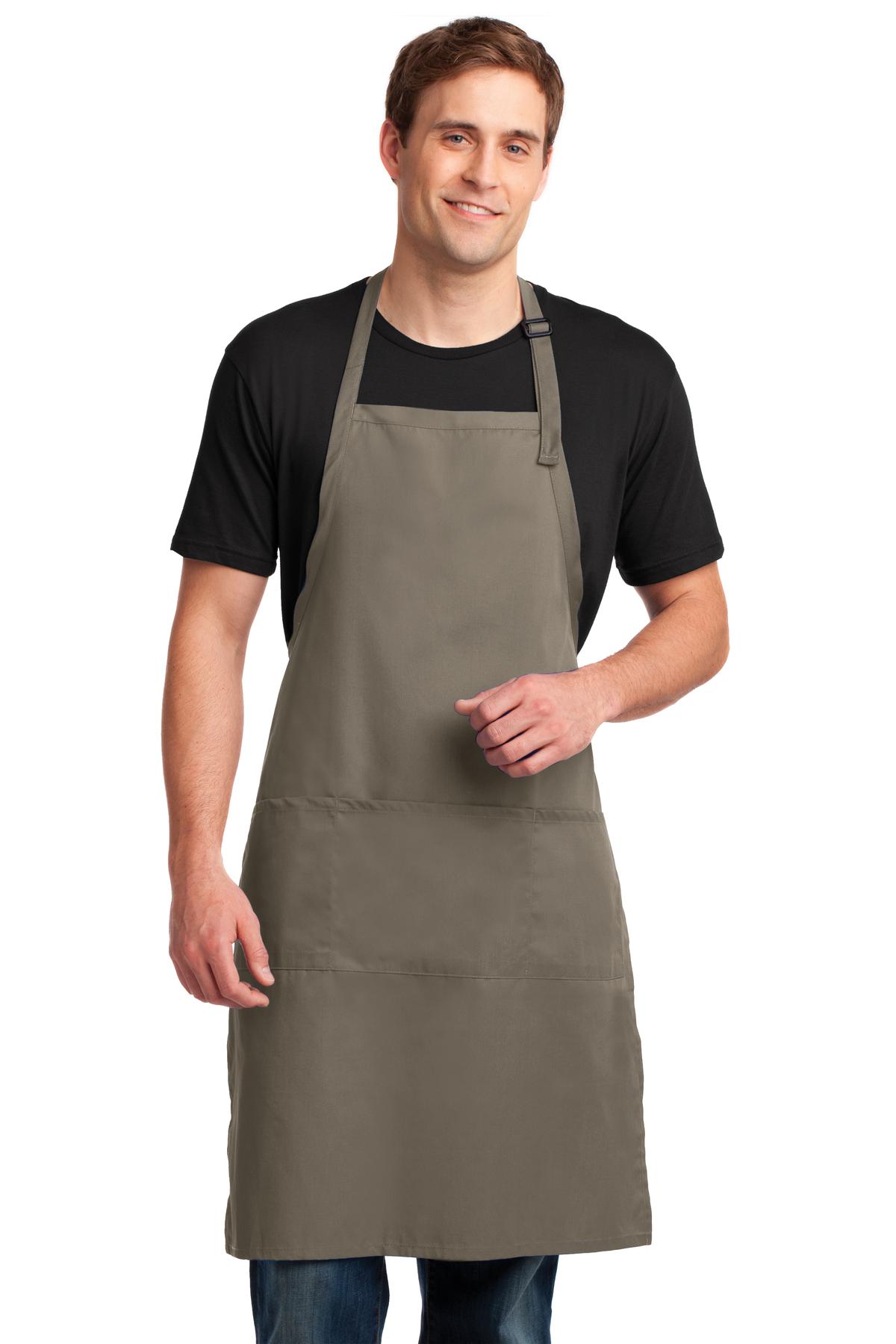 Port Authority Easy Care Extra Long Bib Apron with Stain Release. A700 40