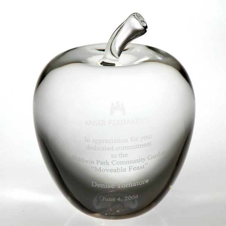 3-7/8" Smooth Apple Paperweight_D035BD 1