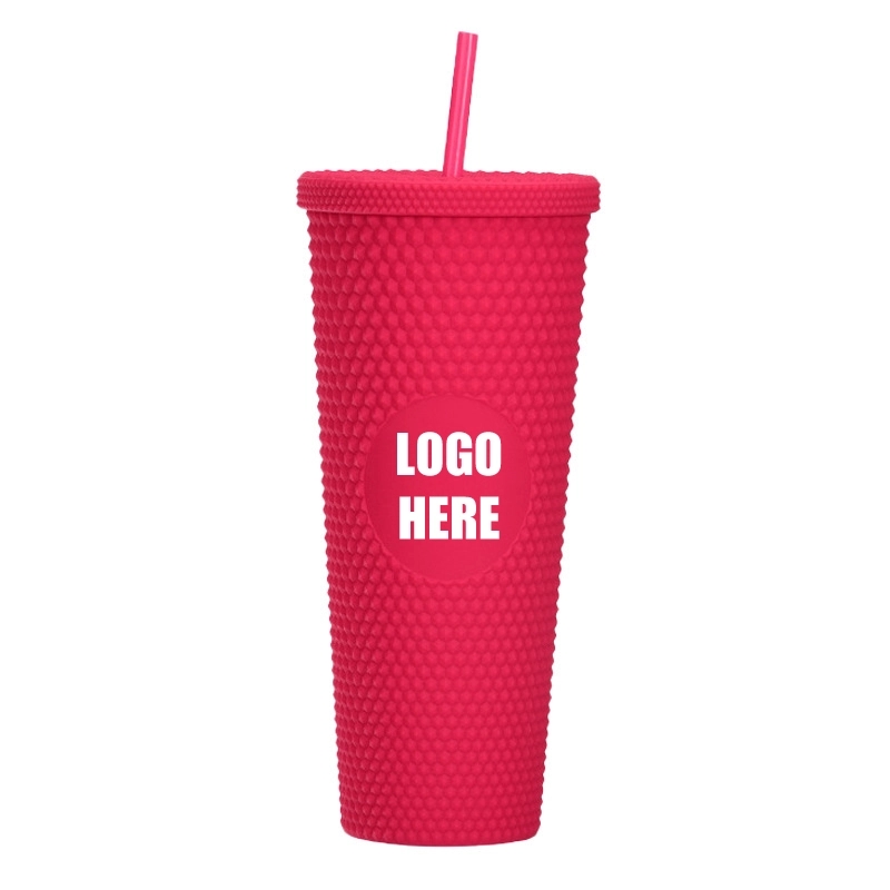 Custom 24 oz Matte Plastic Studded Tumbler Cup 7