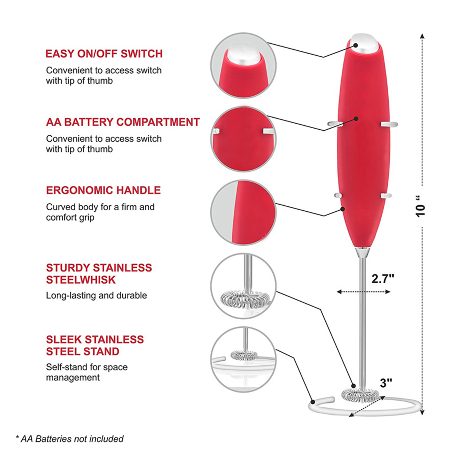 Electric Milk Frother Handheld 2