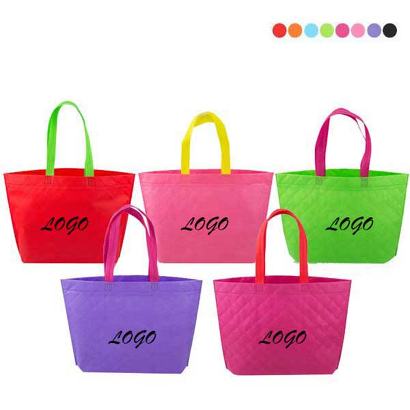 Non-woven Plaid Tote Bag 2