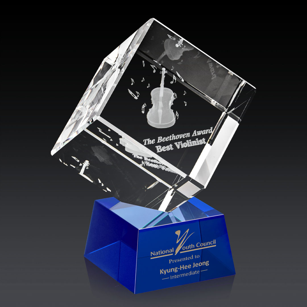 Burrill 3D Award on Robson Base - Blue 5