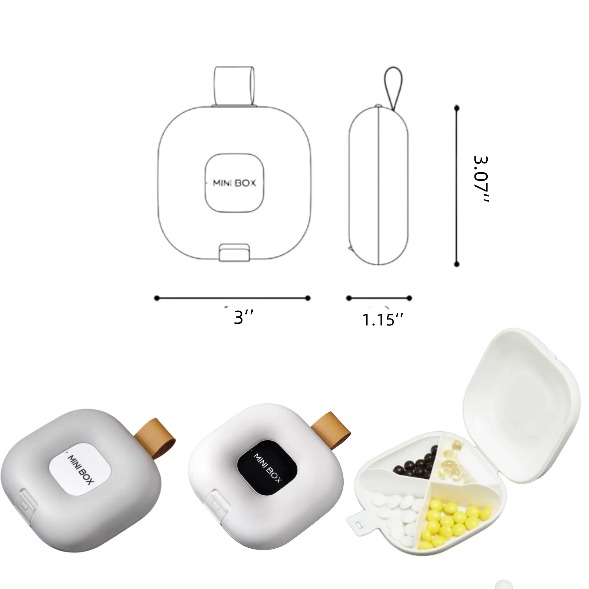Portable Travel Small Pill Vitamin Box 3