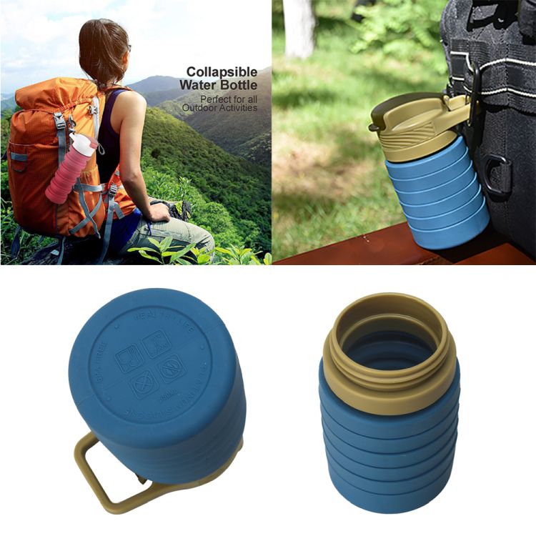 Silicone Foldable Water Bottle with Straw 3