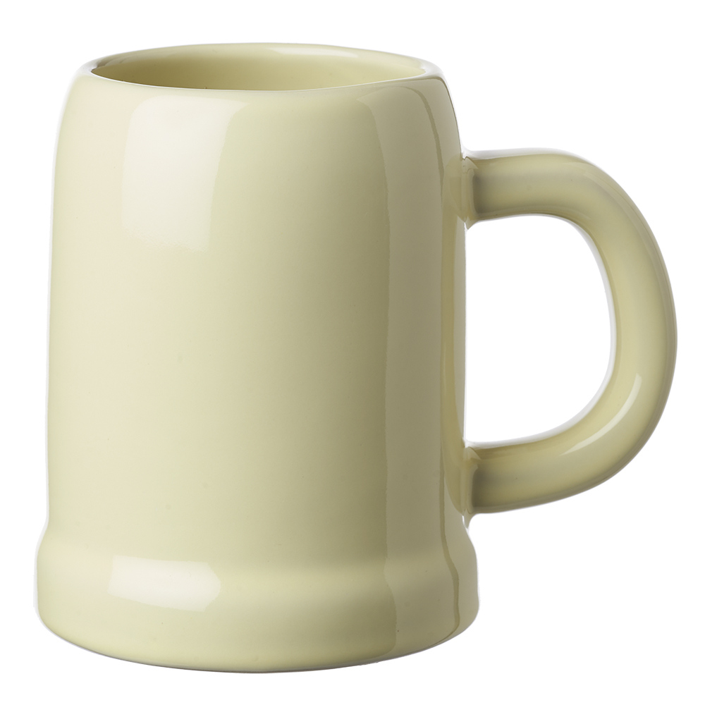 24 oz. Beige Ceramic Beer Mugs