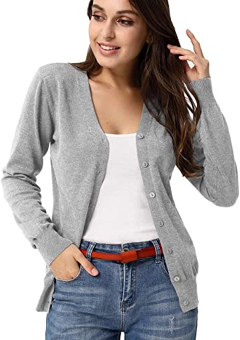 V-Neck Cardigan Sweater, custom hoodie or sweatshirt with logo imprint 4