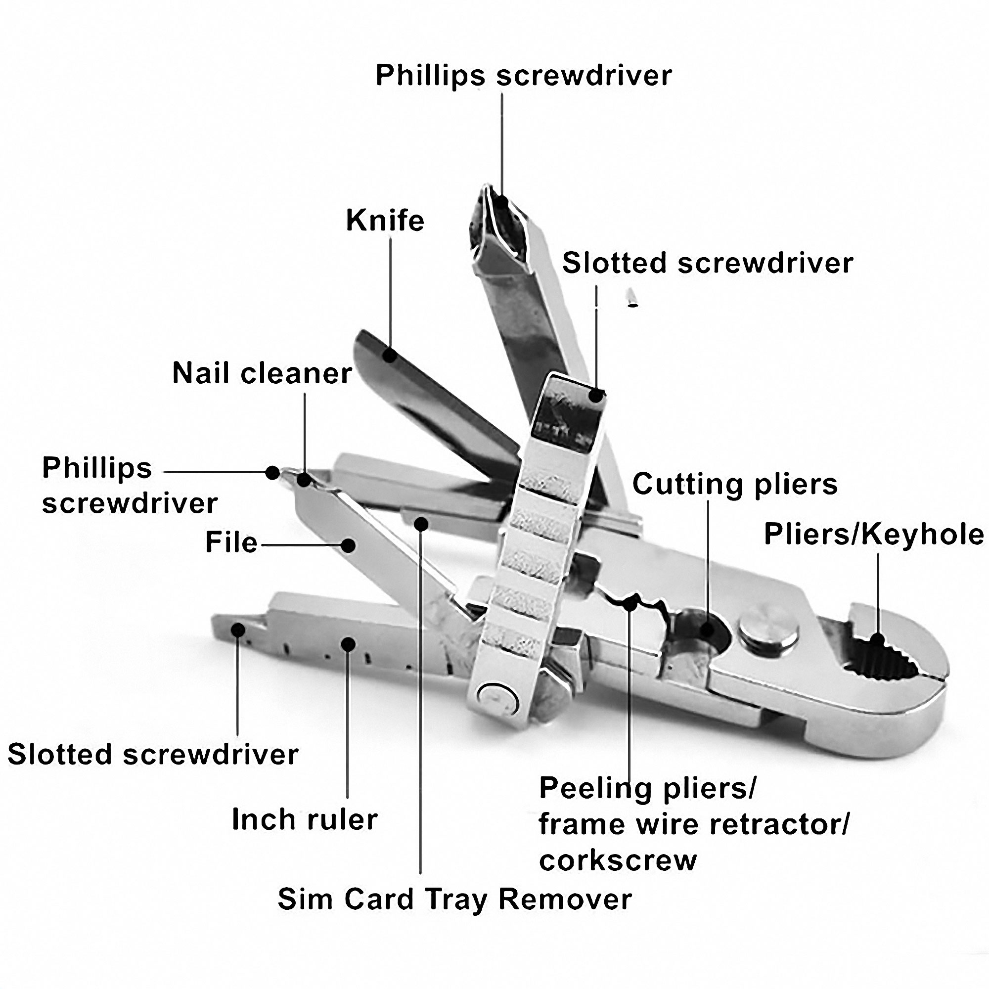 12-in-1 Foldable Stainless Steel Multi-Tool 3