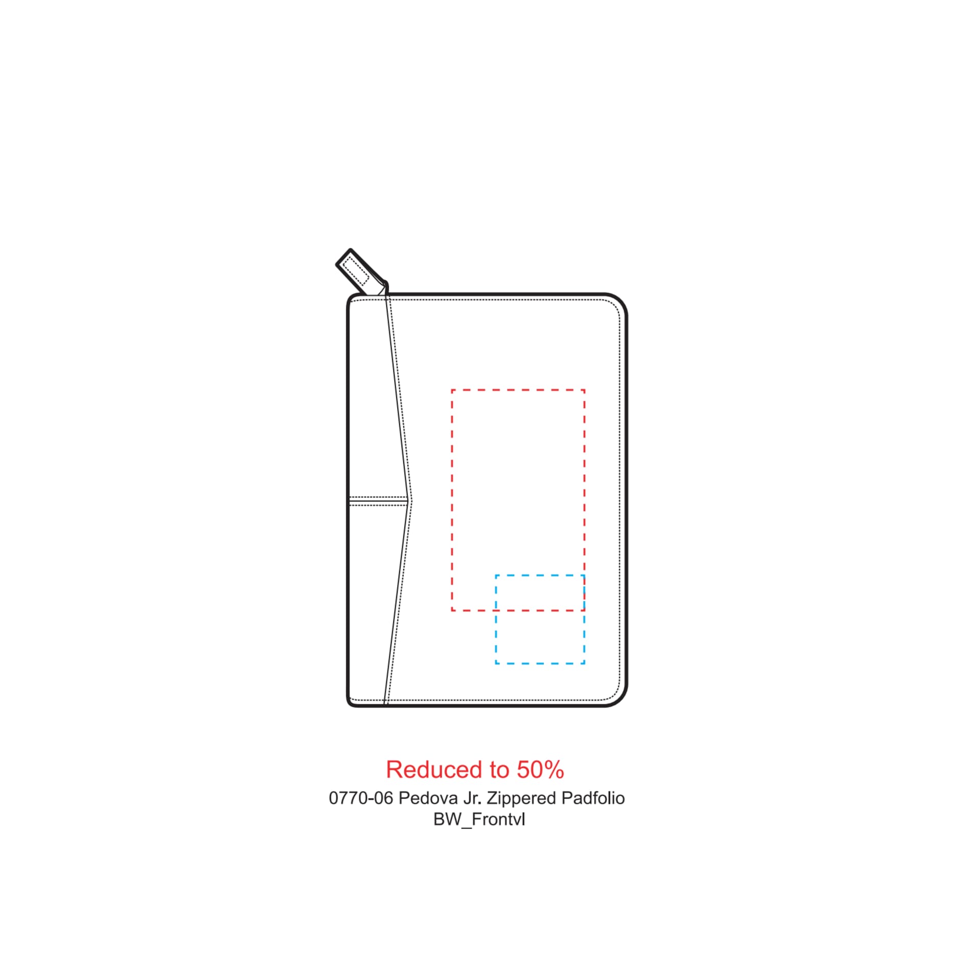 FSC® Mix Pedova™ Jr. Zippered Padfolio 36