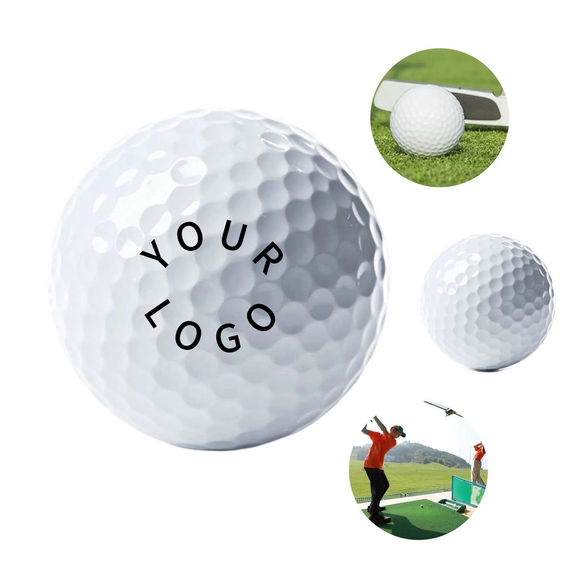 Synthetic Rubber Golf Ball 1.68" with DuPont Surlyn Layer, Customizable 2