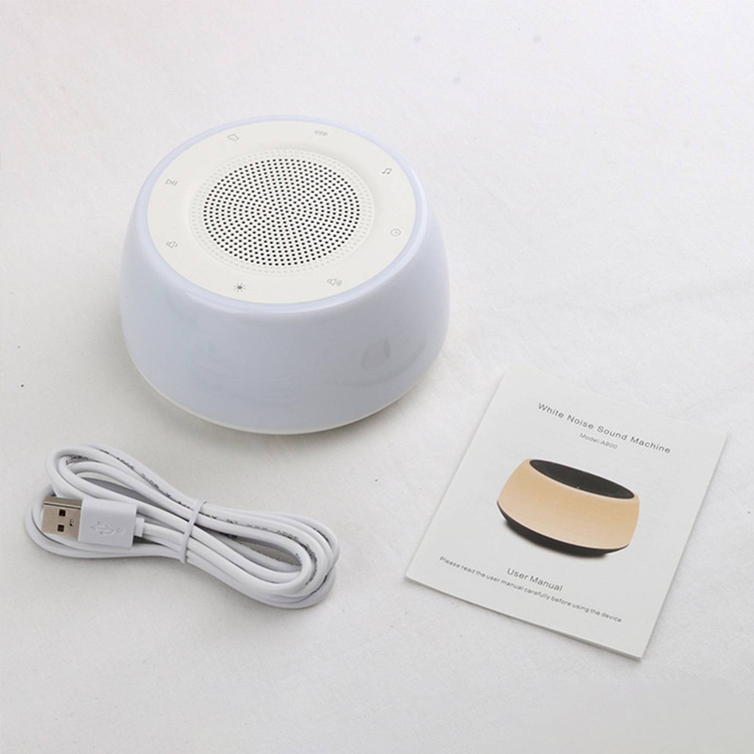 White Noise Speaker USB Night Lamp w/ Timed 3