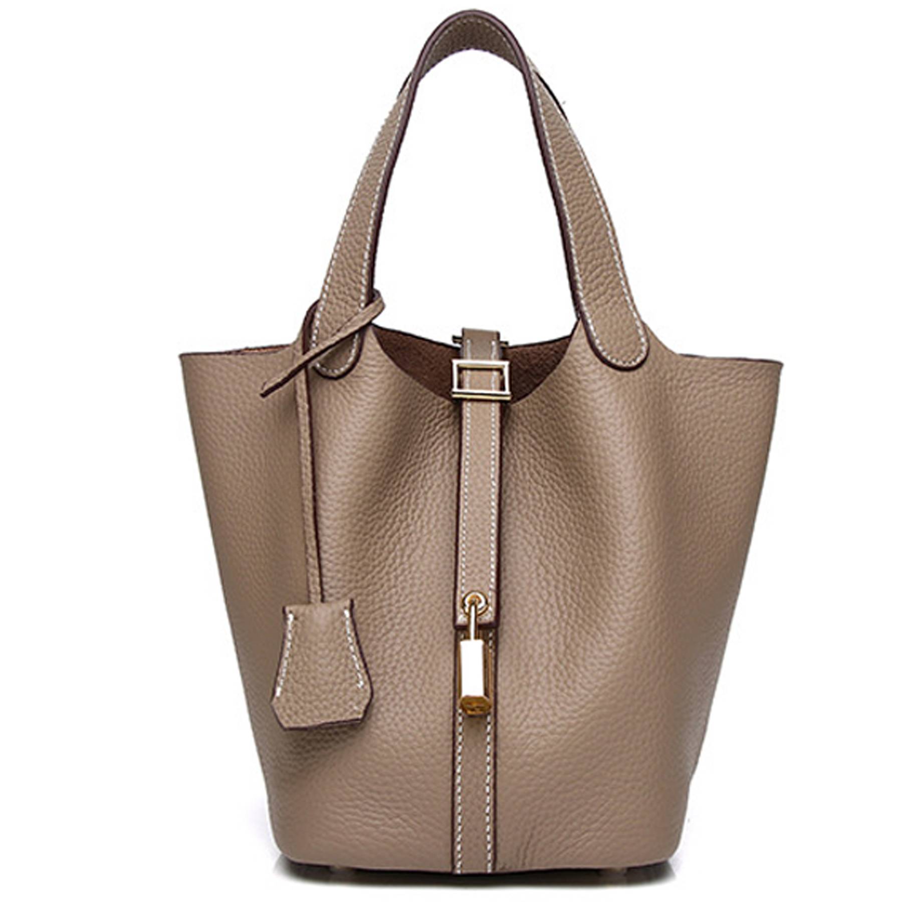 Ladies Genuine Leather Tote Bag, custom tote bag with logo imprint 4