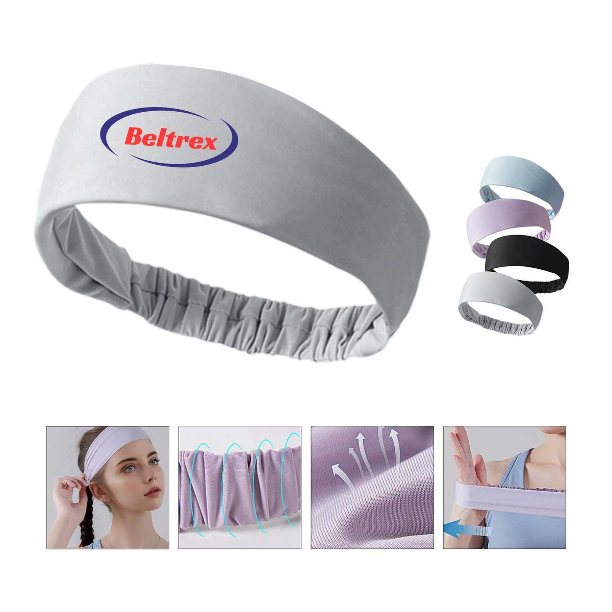 Breathable Workout Headband with Stretch Fit 4