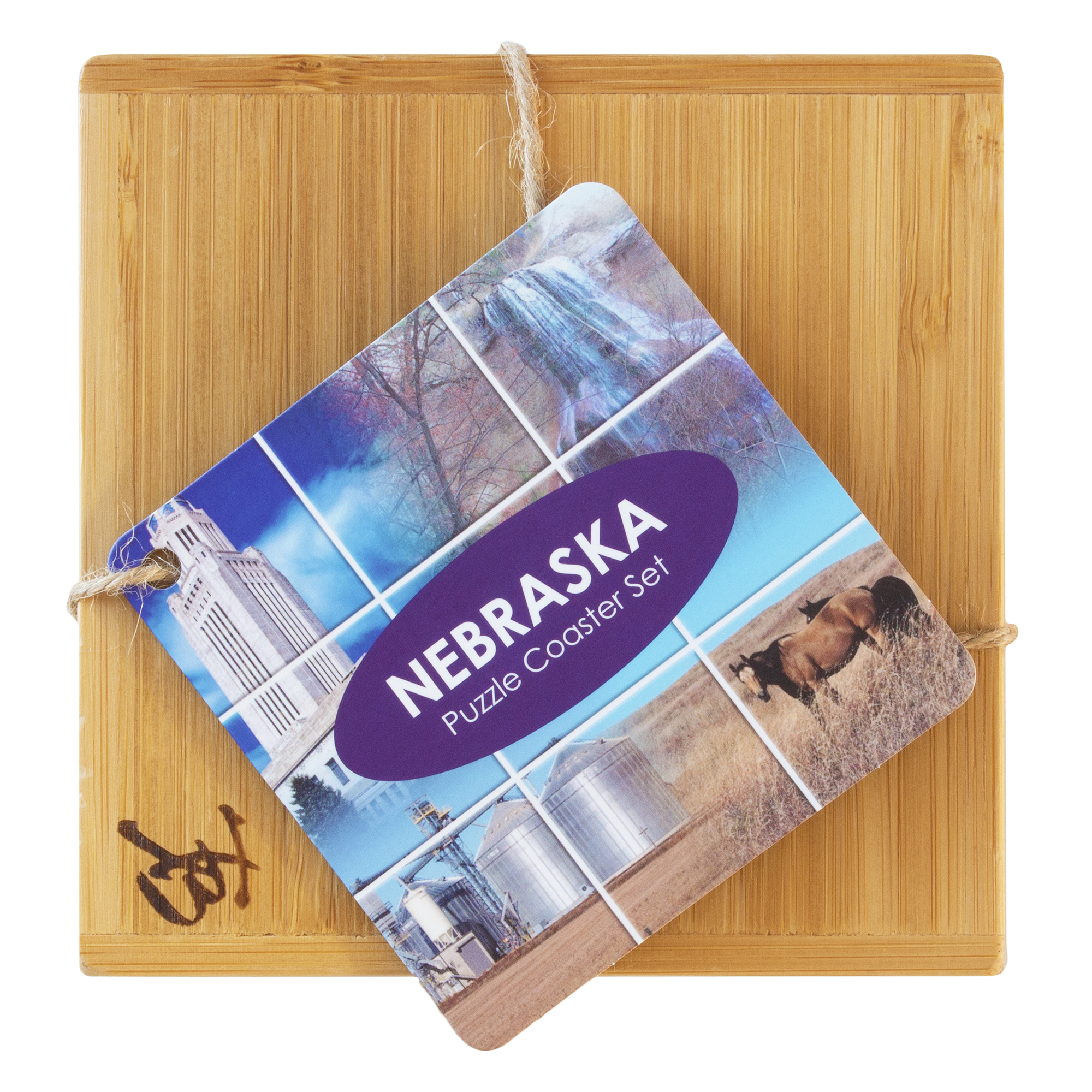Nebraska Puzzle Coaster Set 3