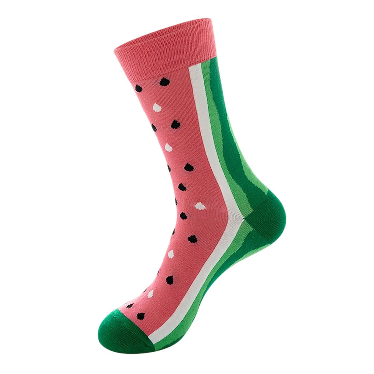 Cotton Crew Socks with Jacquard Pattern 91